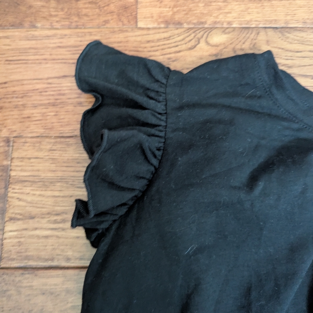 NWT Girls Arshiner Sleeveless Knotted Front Black Top Size 160 XL - Picture 3 of 7
